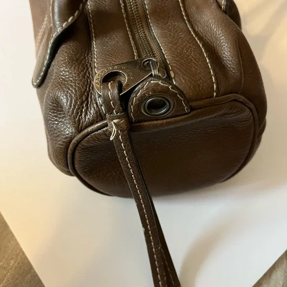 RARE Y2K Vintage Marc Jacobs Leather Barrel Bag Purse Brown - Picture 7 of 12
